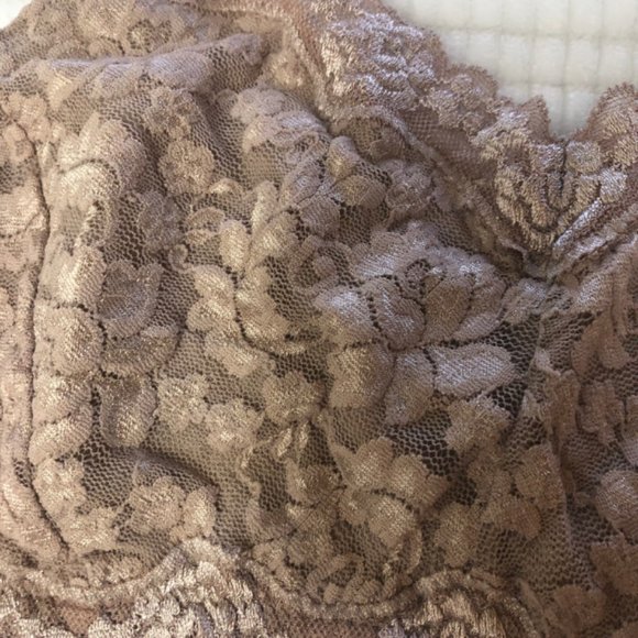 Moda International Nude Lace Bralette SZ L - Picture 4 of 4